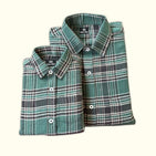 Holiday Pine Green Checks Dad n Son Twinning Shirts