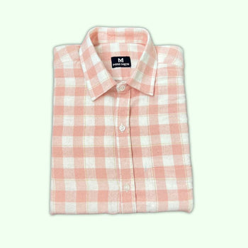 Peach Checks Son Shirt - (Add-on)