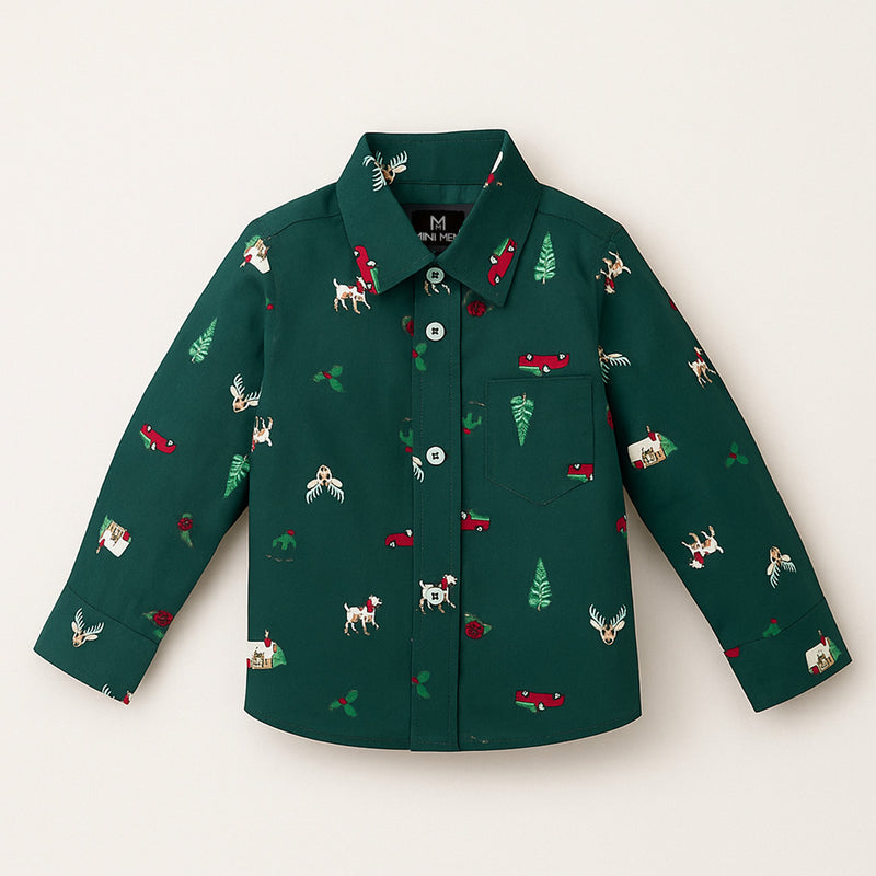 Jolly Good Times Printed Kids Shirt