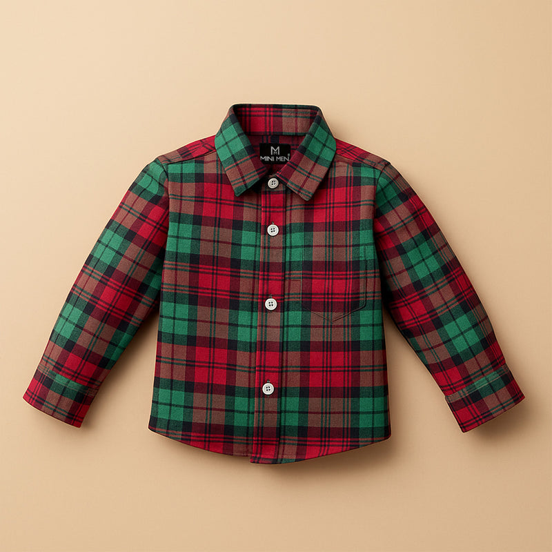 Christmas checks Kids Shirt
