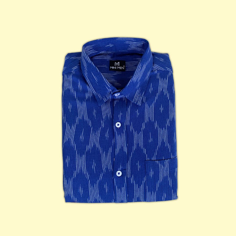 Royal Blue Ikat Son Shirt - (Add-on)