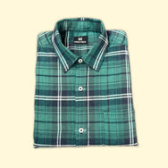 Vintage Green Checks Son Shirt - (Add-on)