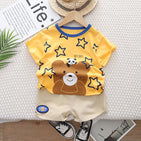 Star Bear T Shirt Shorts set