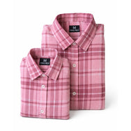 Pink Checks Dad n Son Twinning Shirts