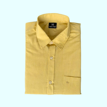 Lemon Yellow 100% Cotton Dad n Son Twinning Shirts