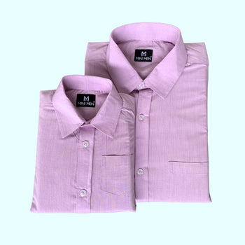 Lilac 100% Cotton Dad n Son Twinning Shirts