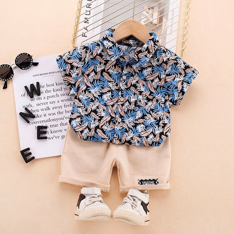 Tropical Shirt Shorts set