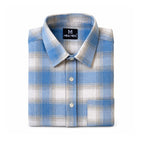 Storm Blue Checks Dad n Son Twinning Shirts