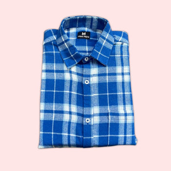 Blue Checks Son Shirt - (Add-on)