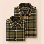 Army Green Checks Dad n Son Twinning Shirts