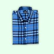 Azure Blue Checks Son Shirt - (Add-on)