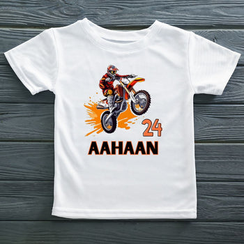 Bike Theme Printed T Shirt
