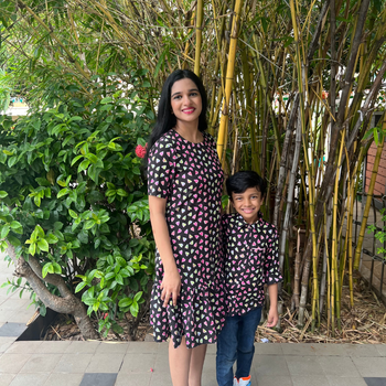 Black Hearts  - Mom Twinning Dress