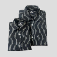 Black Ikat Dad n Son Twinning Shirts