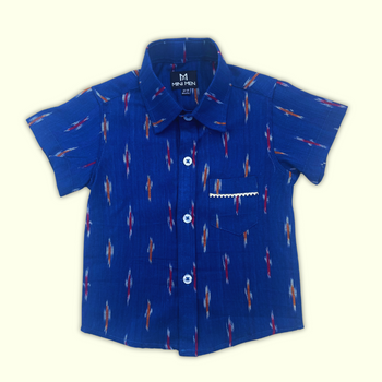 Blue Ikat Traditional Shirt