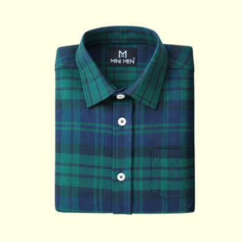 Classic Green Checks Dad Twinning Shirt