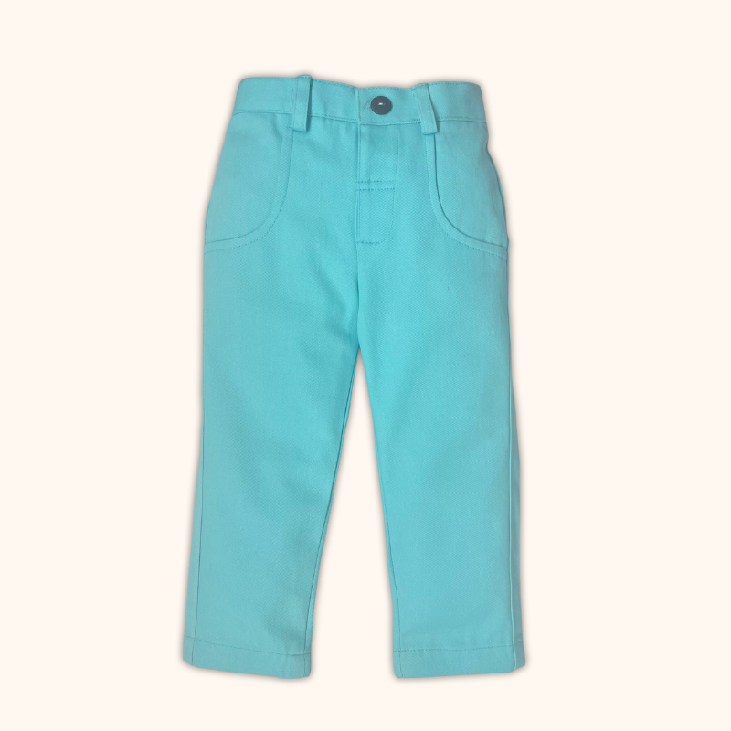 Lil Man and Bright Blue Pant - Pant Shirt Set
