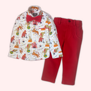 Carnival Party and Red Pant - Pant Shirt Set