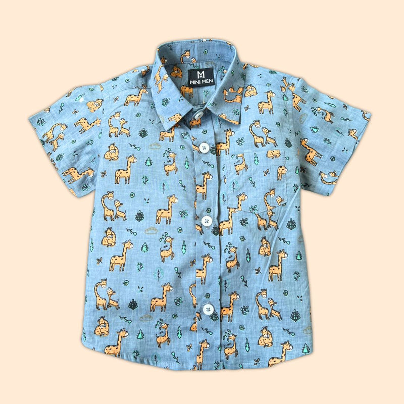 Casual Shirt - Yellove Giraffe - 100% Cotton