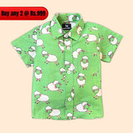 Casual Shirt - Jumping Sheep - 100% Cotton