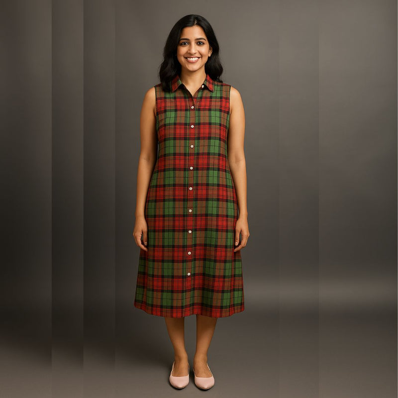 Christmas Checks - Mom Twinning Dress