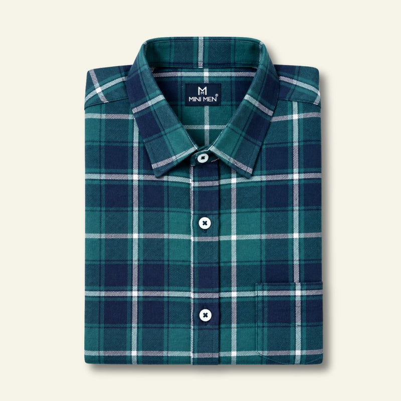Classic Green Checks Dad Twinning Shirt