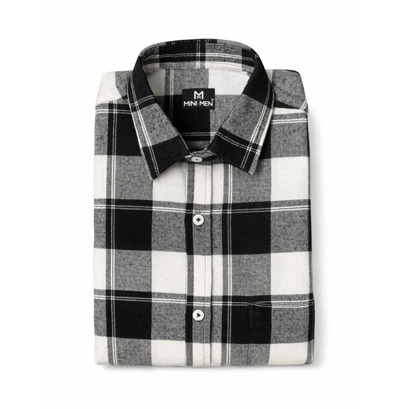 Classic Grey Checks Dad Twinning Shirt