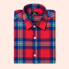 Classic Red n Blue Checks Dad Twinning Shirt