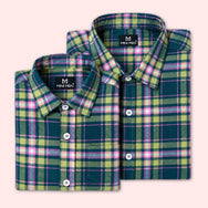 Classic Rosarium Checks Dad n Son Shirts