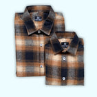 Cowboy Brown Checks Dad n Son Twinning Shirts