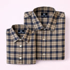 Desert Brown Checks Dad n Son Twinning Shirts