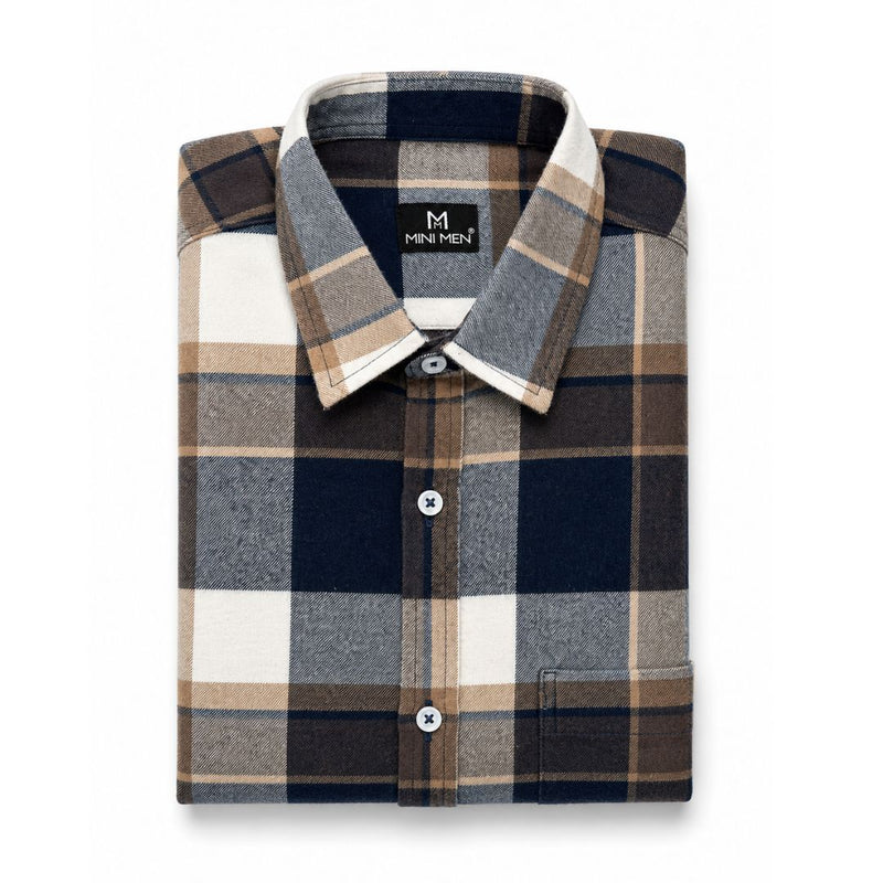 Desert Blue Checks Dad Twinning Shirt