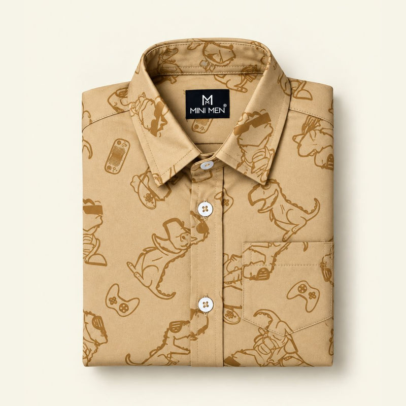 Dino World Dad Twinning Shirt