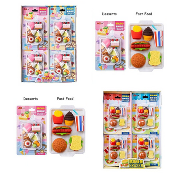 Fancy Kawaii Eraser Set (1 Pack - 6 Fancy Erasers)