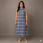 Frosty Blue - Mom Twinning Shirt Dress