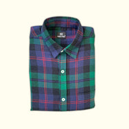 Green n Blue Checks Son Shirt - (Add-on)