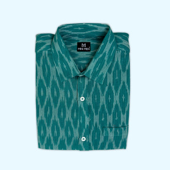 Green Ikat Dad n Son Shirts