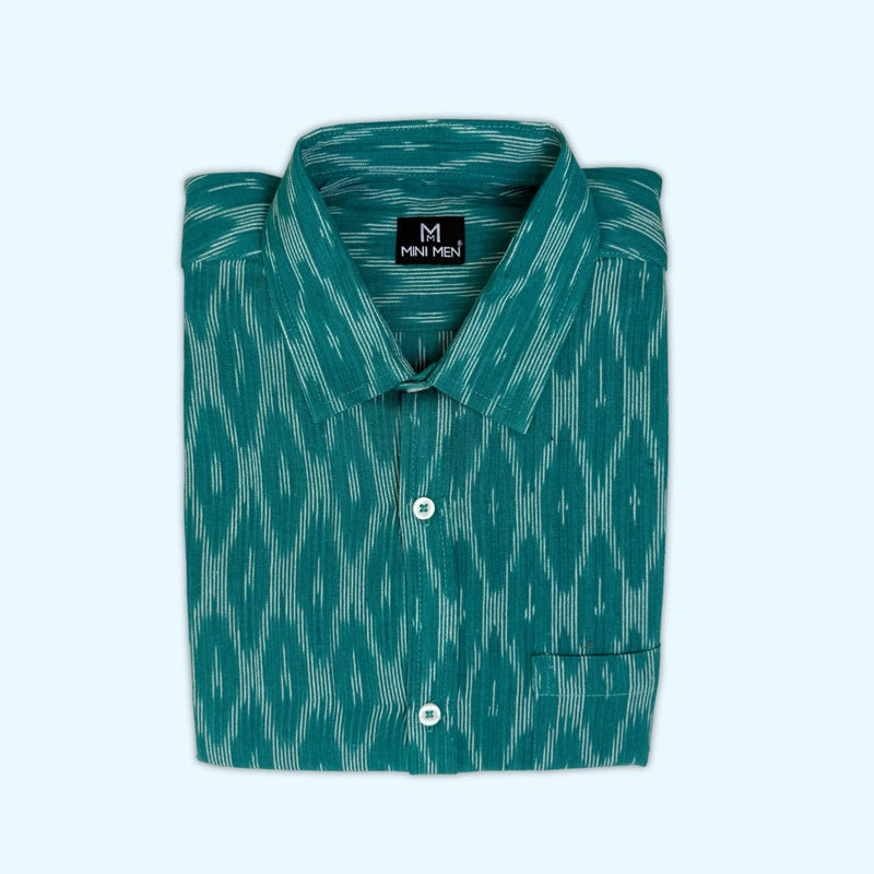 Green Ikat Dad n Son Shirts