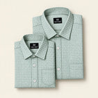 Green Printed Dad n Son Twinning Shirt