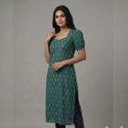 Green Ikat - Mom Kurta