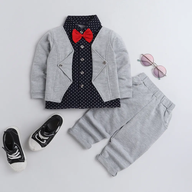 Grey Suit Set - Partywear