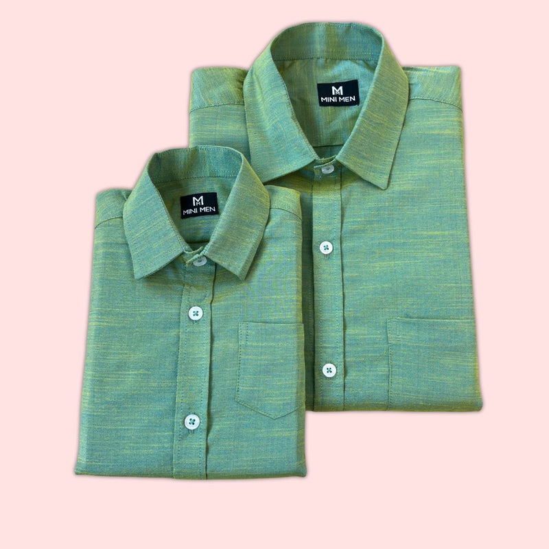 Harvest Green Dad n Son Shirts