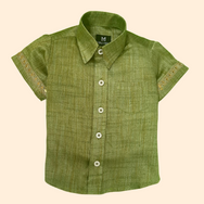 Harvest Green Silk Shirt