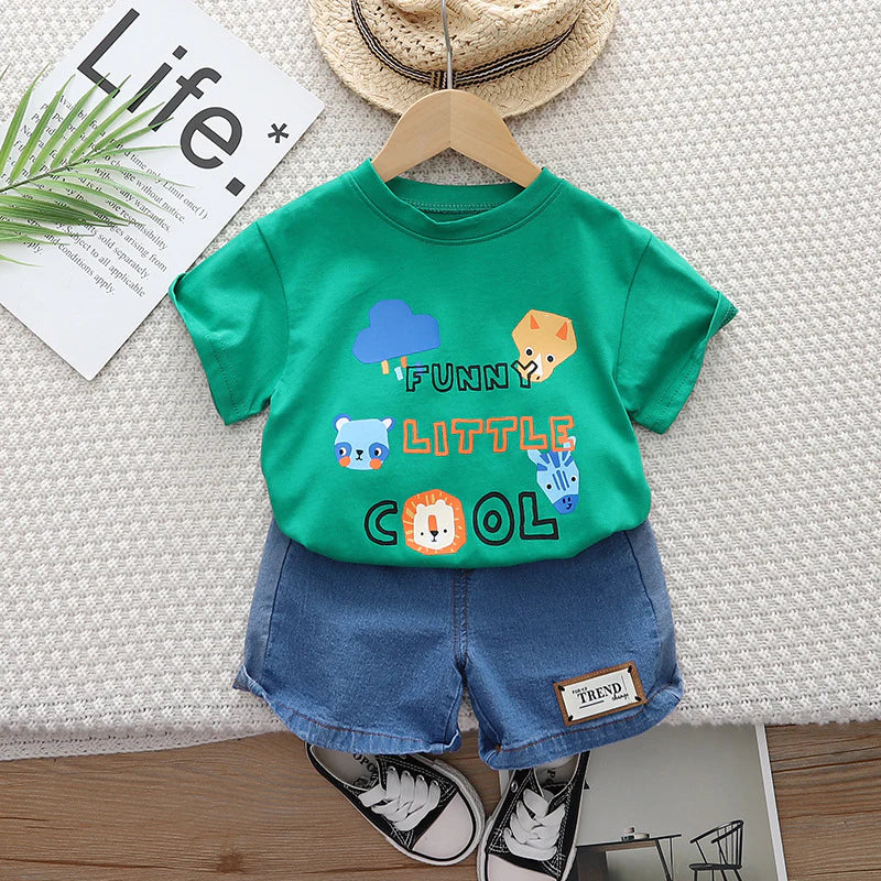 Cool Animals T Shirt Shorts set