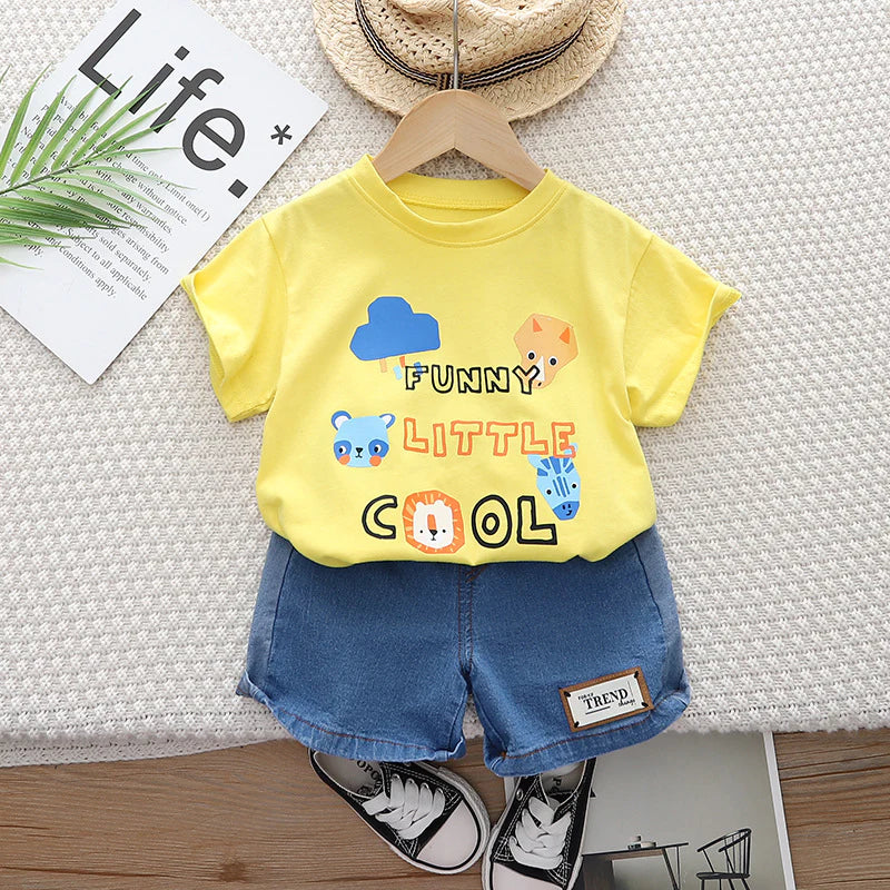 Cool Animals T Shirt Shorts set