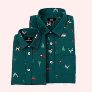 Jolly Good Time Printed Dad n Son Twinning Shirts