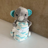 Adorable Grey Elephant Soft Toy and Blanket
