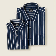 Navy Stripes Dad n Son Twinning Shirt