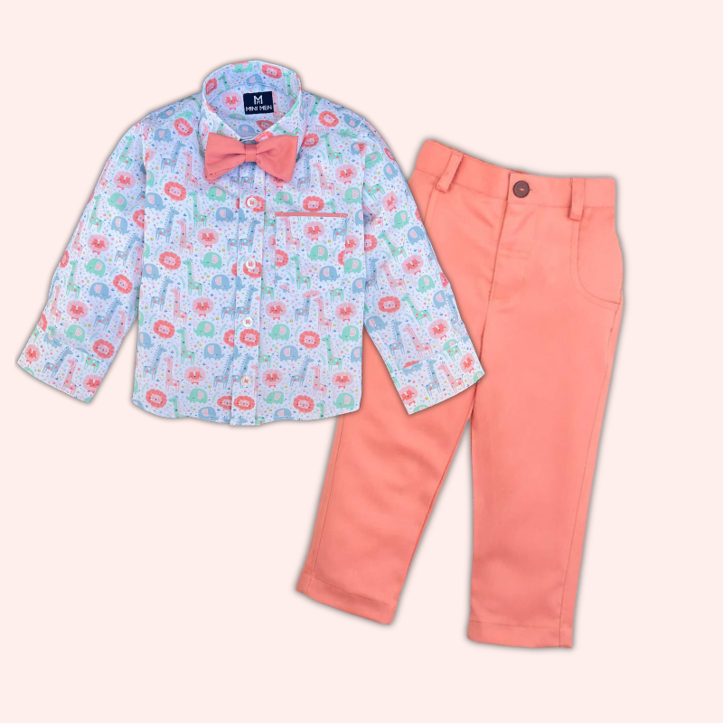 Pastel Animals Pant Shirt Set