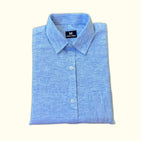 Pastel Blue Linen Blend Son Shirt - (Add-on)